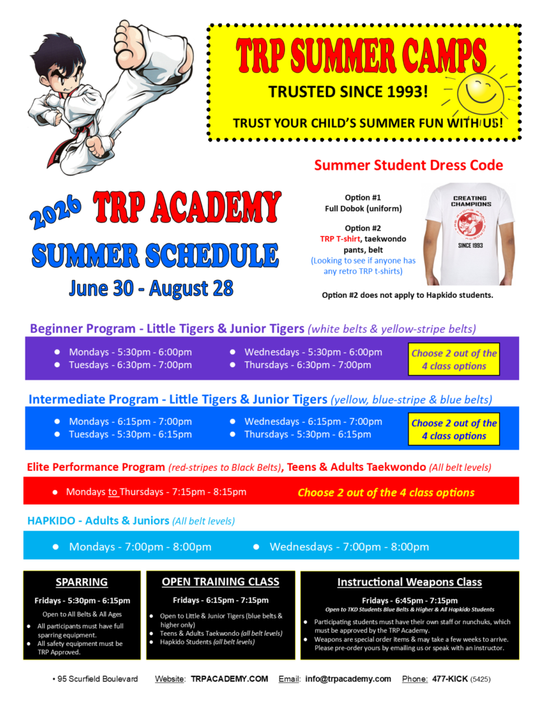 2026 summer schedule